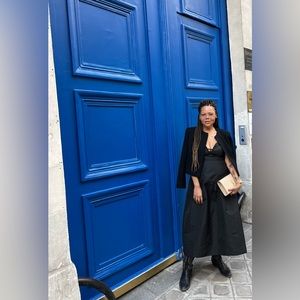 Ganni Strappy Tafetta Dress - Size 44 / 14 US